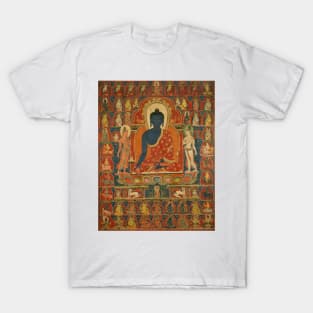 Medicine Buddha Tibetan Buddhist Thangka Reproduction T-Shirt